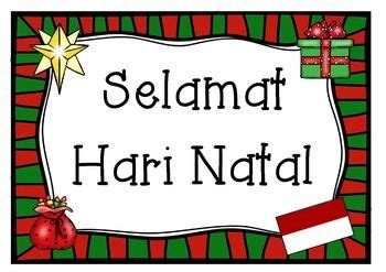 Bahasa Indonesia Merry Christmas Poster Selamat Hari Natal Indonesian