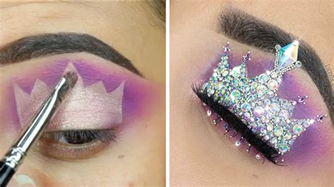 This Princess Crown Eye Makeup Video Is Everything - Glittery Jeweled ...