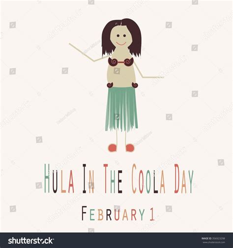 Hula Coola Day Funny Unofficial Holiday Stock Vector Royalty Free