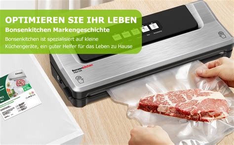 Amazon De Bonsenkitchen Profi Vakuumbeutel Beutel X Cm