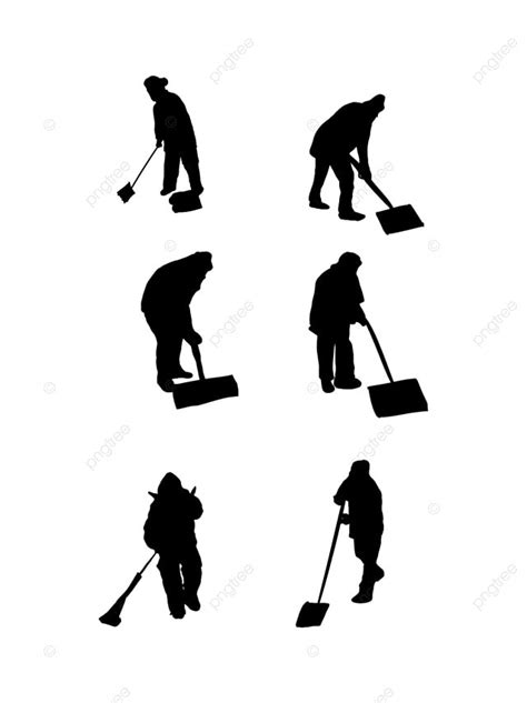 Sanitation Silhouette PNG Images, Silhouette Material Of Sanitation ...