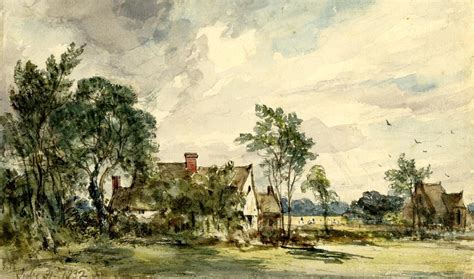 Cottages at East Bergholt; John Constable - Framed Wall Art Prints ...