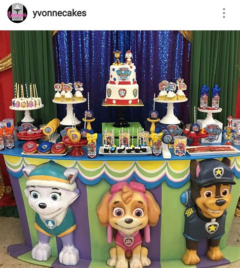 Paw Patrol Birthday Party Dessert Table And Decoracion Fiesta Paw