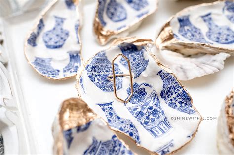 How To Decoupage Oyster Shells Ring Dish Shine With Jl