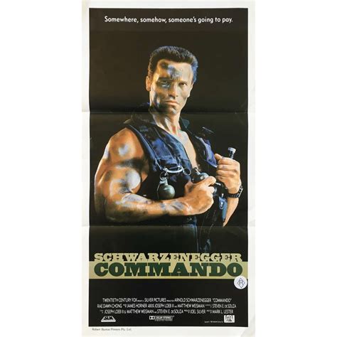 COMMANDO Movie Poster 13x30 in.