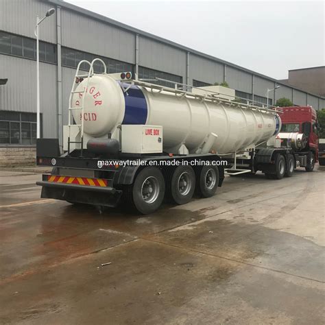 20000 Liters Capacity Acid Chemical Liquid Tanker Trailer 3 Axles Acid