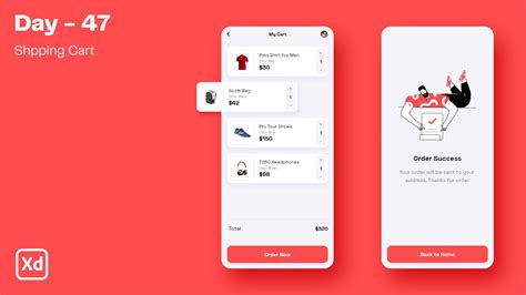 Daily UI Design Challenge Day 47 Shopping Cart App UI YouTube