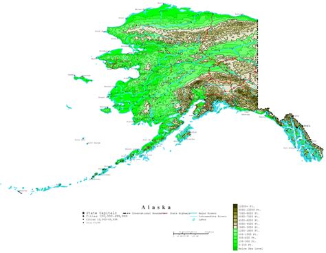 Alaska Maps Online Powerpoint Templates - Free Powerpoint Templates within Free Printable Map Of ...