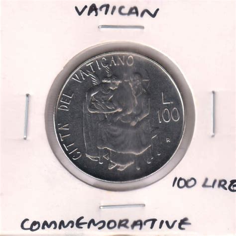 Vatican 100 Lire Comm Unc Steel Coin KB Coins Currencies