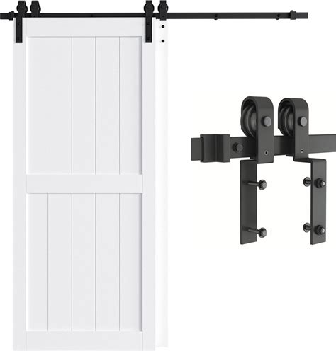 Amazon Smartstandard X Inch White Barn Door With Ft