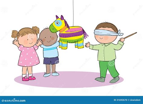 Children Playing Pinata Stock Photo - Image: 31692670