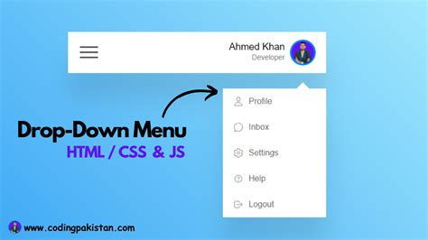 How To Create A Drop Down Menu In Html Like Facebook