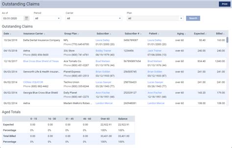 Running An Outstanding Claims Report Dentrix Ascend