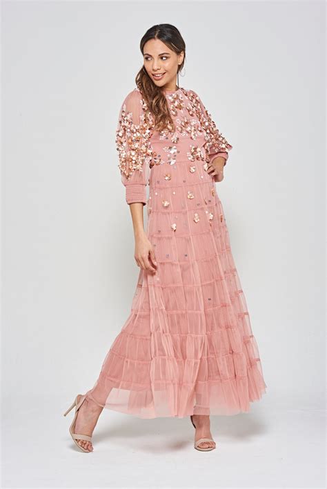 Marissa Rose Embellished Tiered Maxi Dress Frock And Frill