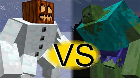 Minecraft Mutant Snow Golem Vs Mutant Zombie