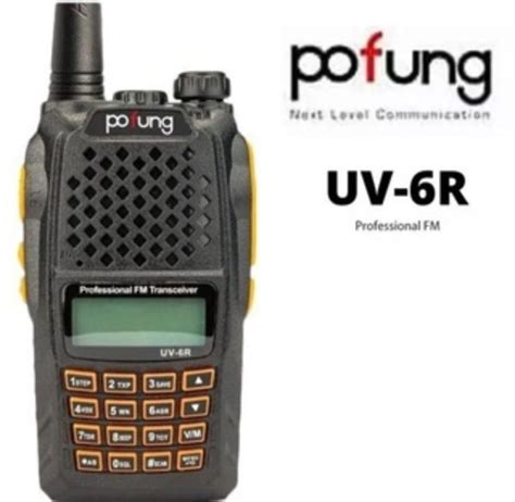 Jual HT Handy Talky Pofung UV 6R 5W Radio UHF Walkie Talkie Original