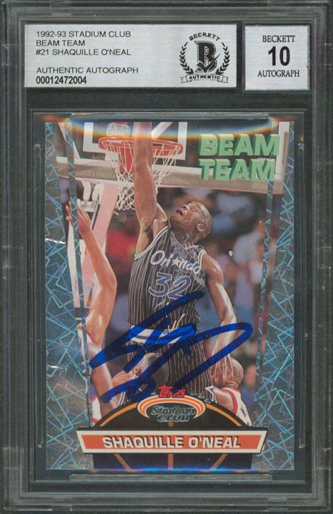 This Autographed Auto Graded Gem Mint Stadium Club Beam Team