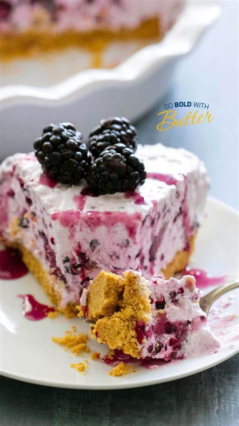 No Bake Frozen Blackberry Pie Recipes Go Bold With Butter Recipe