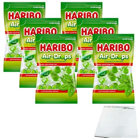 Haribo Air Drops Eukalyptus Menthol 6er Pack 6x100g Beutel Usy Bl