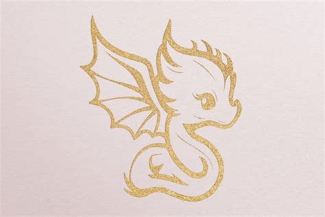 Baby Dragon Silhouette Logo Graphic by BONBON · Creative Fabrica