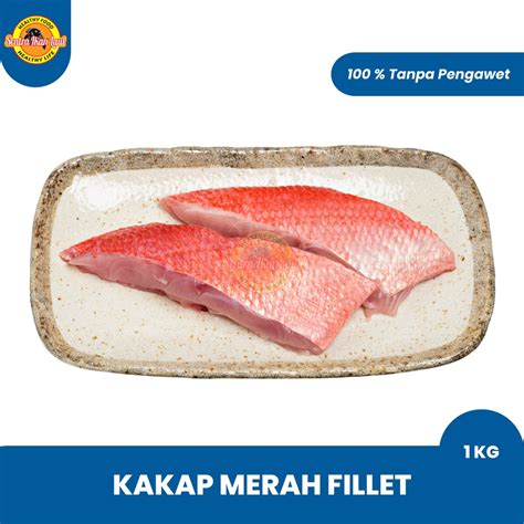 Jual Ikan Kakap Fillet Merah Red Snapper Premium Skin On 1 Kg Shopee