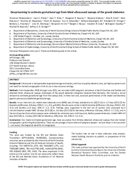 (PDF) Deep learning to estimate gestational age from blind ultrasound sweeps of the gravid ...