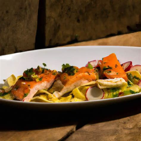 Filets De Truite Fondants Sur Lit De Tagliatelles De L Gumes La