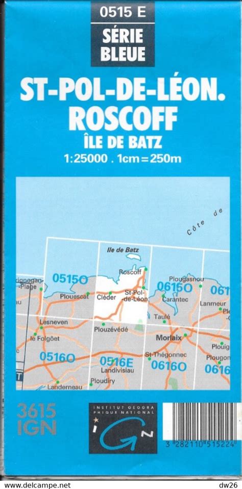 Cartes Topographiques Carte IGN série Bleue au 1 25000e St Pol de