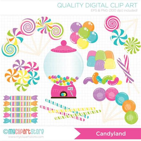 Digital Clipart Candyland Clip Art Digital Clipart Instant