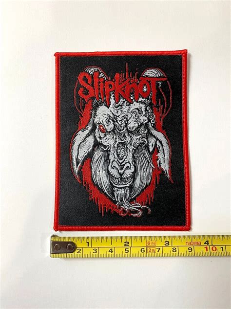 Slipknot Premium Art Goat Woven Patch Heavy Metal Band Emblem Fan