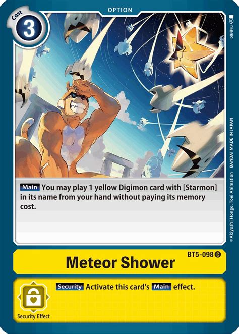 Meteor Shower Battle Of Omni Digimon Card Game