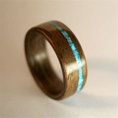 Crushed Stone Inlay Rings - Bentwood Rings