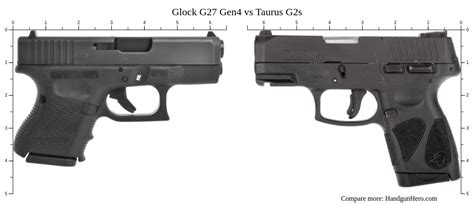 Glock G Gen Vs Glock G Gen Vs Glock G Vs Taurus G S Size