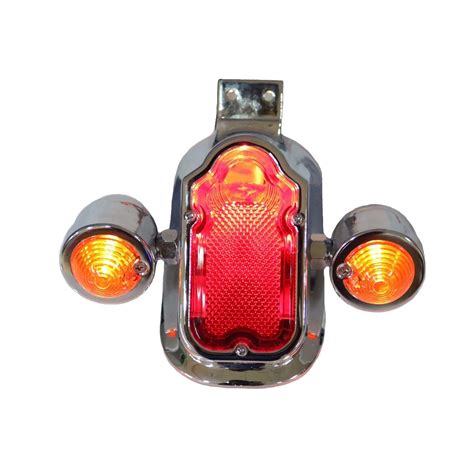 Chrome Tombstone Tail Light Turn Signal For Harley Softail Springer