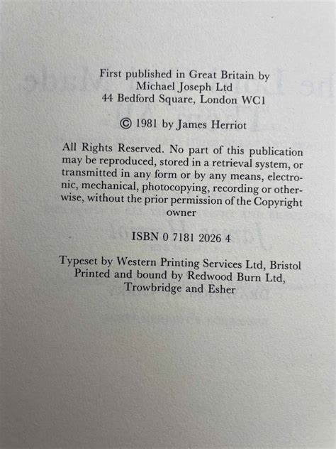 James Herriot The Lord God Made Them All First Edition 1981