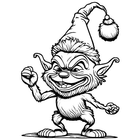 Grinch Coloring Page · Creative Fabrica