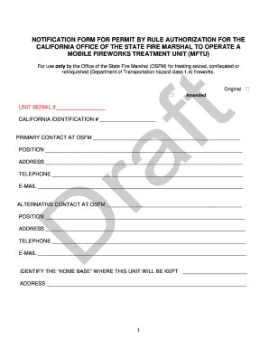 Fillable Online Dtsc Ca OSFM Notification Form The Department Of