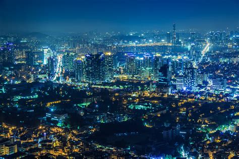 Seoul Cityscape Night HD Wallpaper