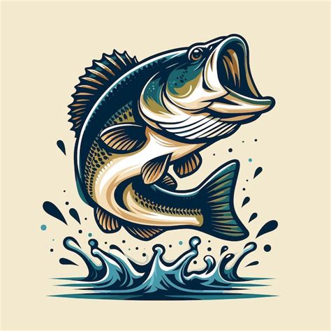 Um Peixe Salta Da água Desenho Plano Ilustração De Pesca Desenho Plano Vetor Premium Gerado Com Ia