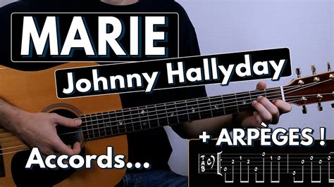 Jouer Marie Johnny Hallyday Tuto Guitare Tablature Partition