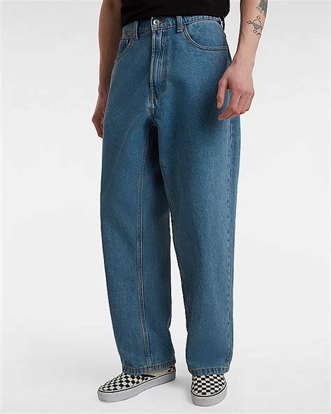 Check 5 Baggy Denim Trousers Blue Vans