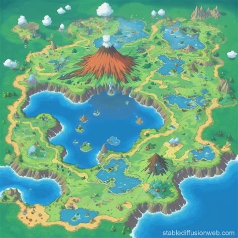 Hoenn Inspired Pokemon Region Map Stable Diffusion Online