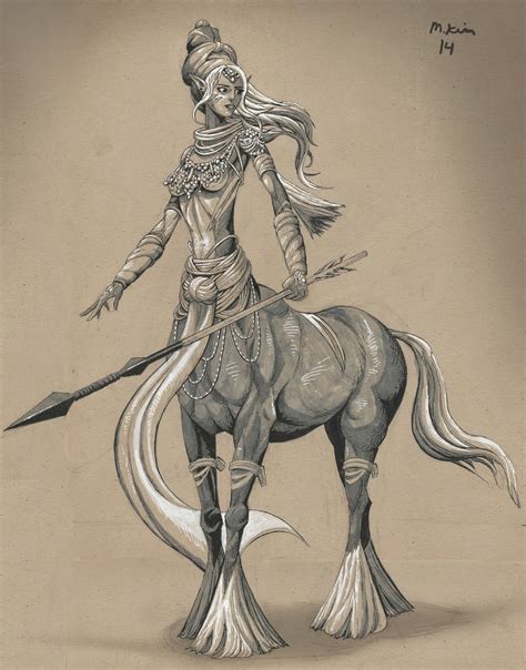 Mikekimart Female Centaur Drawing