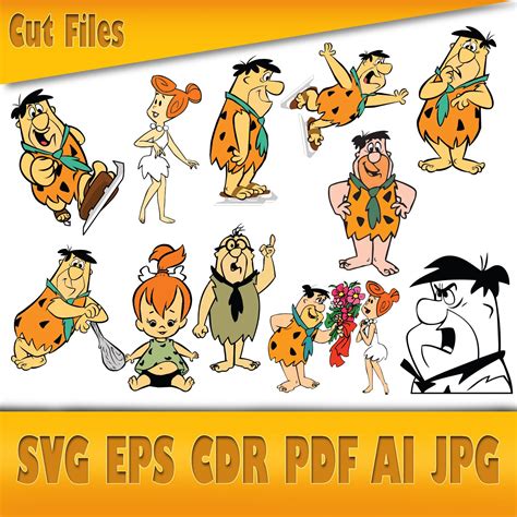 Disney Svg The Flintstones Clipart Disney Cut Files Svg Eps