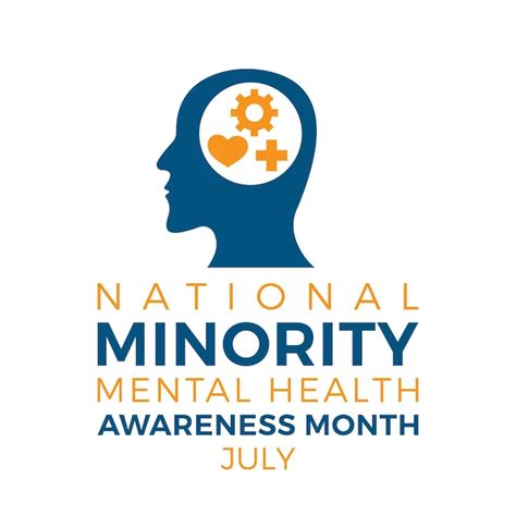 Premium Vector National Minority Mental Health Awareness Month Of July Minority Mental Health