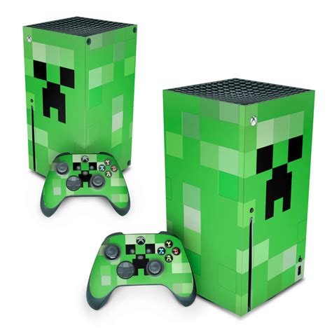 Xbox Series X Skin Creeper Minecraft Pop Arte Skins