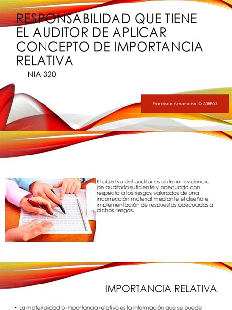 Responsabilidad Que Tiene El Auditor De Aplicar Concepto Contralor