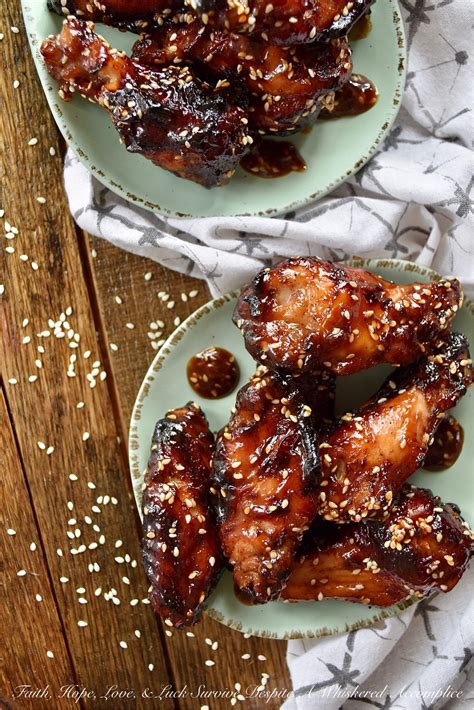 Sticky Asian Baked Chicken Wings With Honey