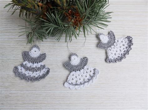 3 Christmas Crochet Angels Crochet Christmas Ornaments Tree - Etsy