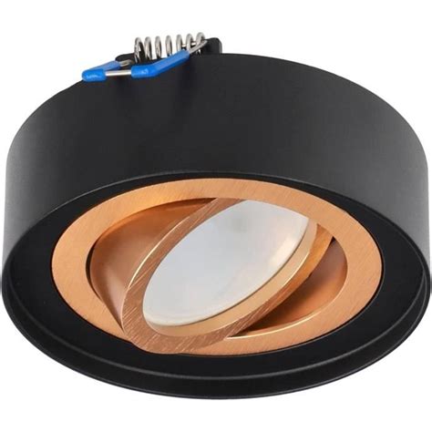 Spot Simple En Saillie Skand Mini Gu Luminaire Plafonnier Rond Noir